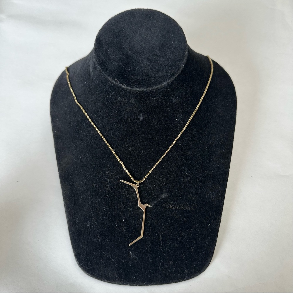1928 Vintage Gold‎ Tone Bird Necklace